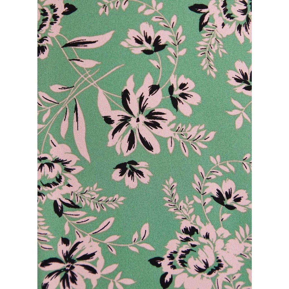 ✨2/$20 Torrid Georgette Zip Front Dolman Blouse Green Pink Floral Plus Size 1 1X - Picture 6 of 12